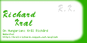 richard kral business card